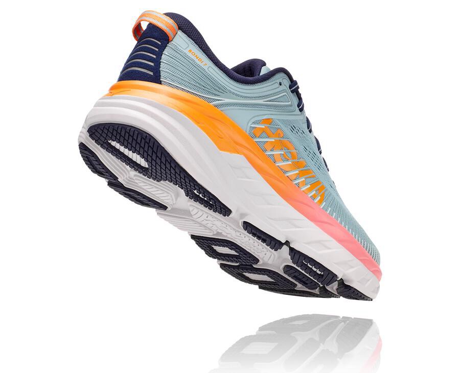 Hoka One One Koşu Ayakkabısı Kadın Mavi - Bondi 7 - MX0219856